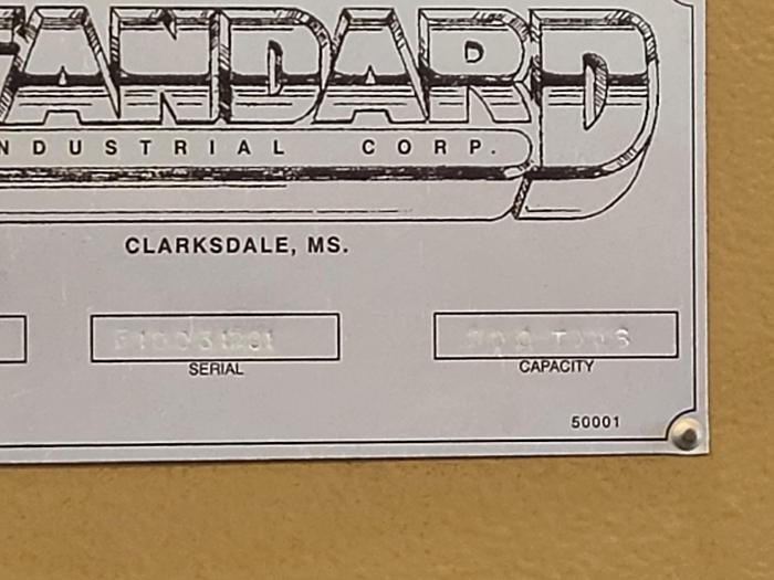 Used Standard Metal Brake Model AB 200 with Back Gauge  Serial Number F100321291