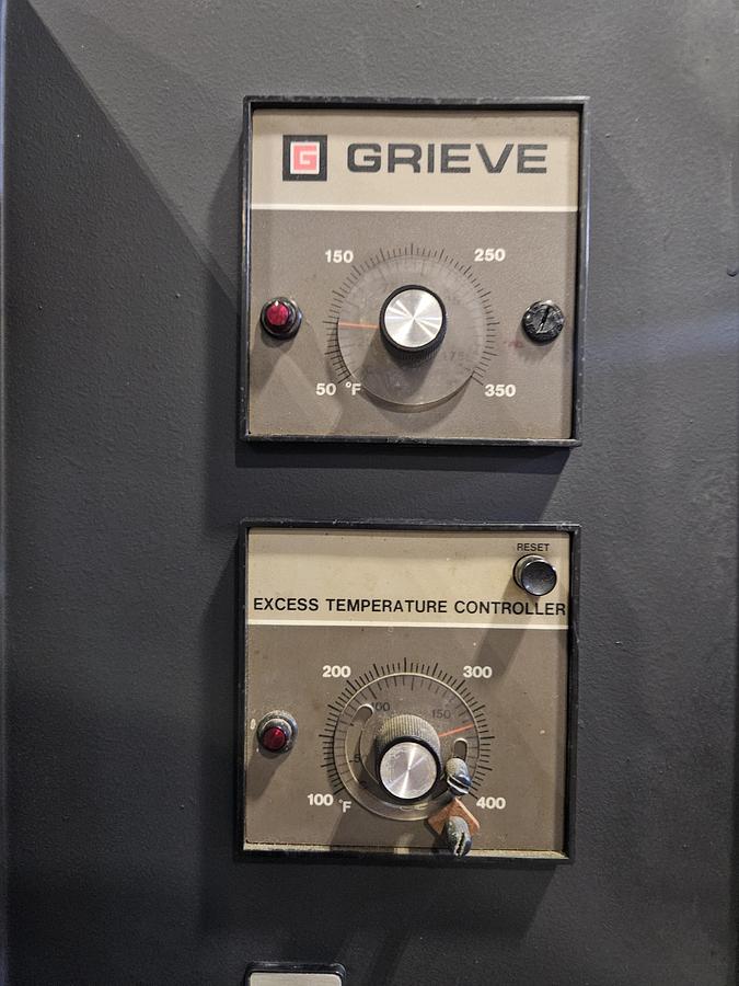 Used Grieve Model 333 Oven 36" x 36" x 36" 350F Max Temp with Exhaust