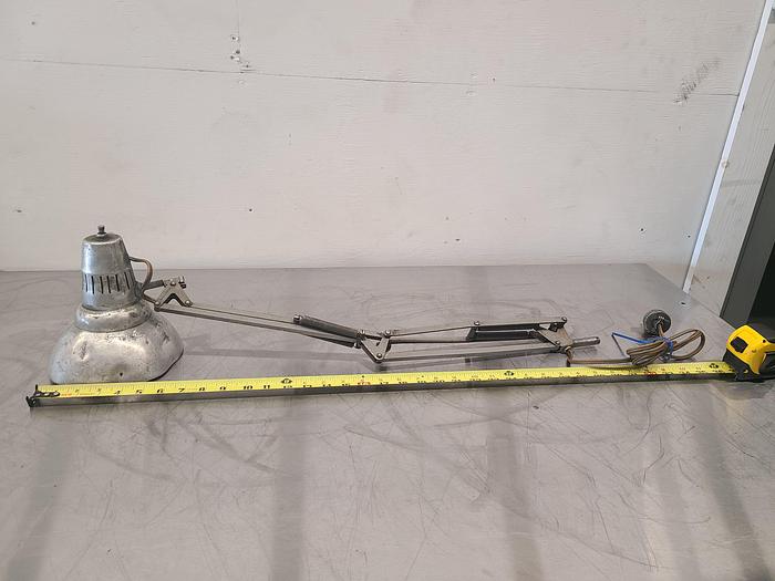Used 28 Inch Work Light Industrial Steam Punk Lamp Machine Articulating 110V