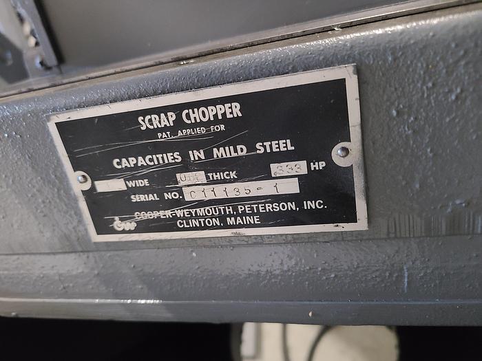 Used Metal Scrap Stock Chopper Chops Recycles Brass Steel