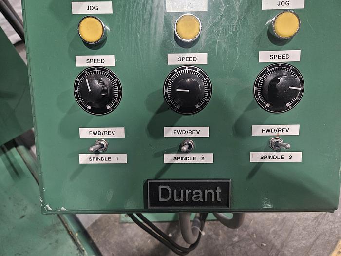 Used TWO Durant Motorized Braking Stock Reel Payoff with Coil Feed Sensors