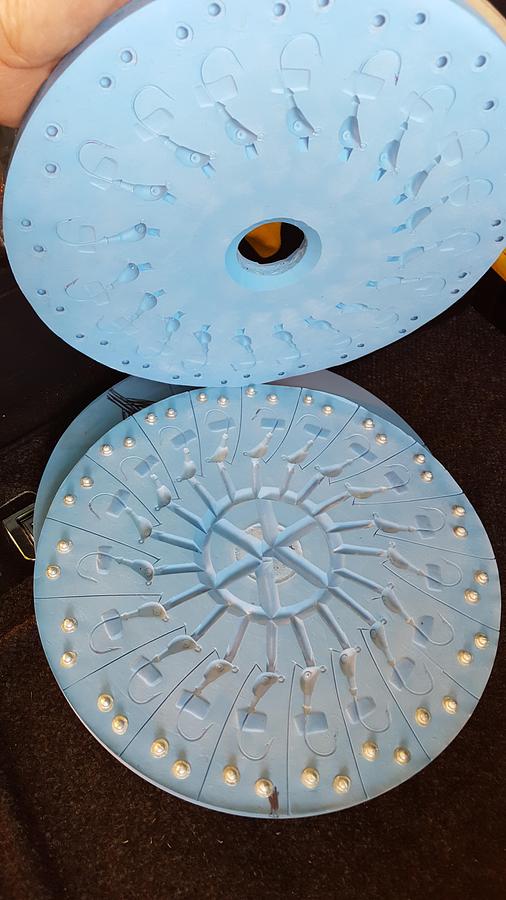 Used Fishing Jig Head Molds Custom Made Silicone Spin Casting Metal & Plastic