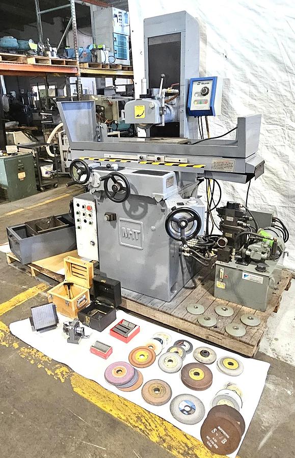 Used MITSUI MSG-250-2A AUTOMATIC PRECISION SURFACE GRINDER – 8" × 18" WALKER ELECTRIC MAGNETIC CHUCK – AUTO DOWNFEED – HYDRAULIC TABLE – WALKER SINE PLATE – GRIND-ALL NO. 1 – TOOLING PACKAGE – COOLANT – 220V 3 PH – TESTED & RUNNING EXCELLENT