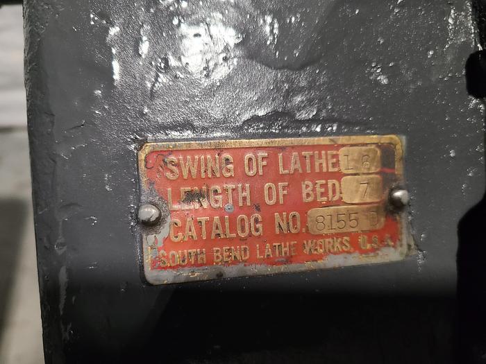 Used Southbend 16 x 60 Metal Lathe 220 Volts 3 Phase with Collets, Collet Changer, Taper Attachment and Threading Plus 4 Jawchucks