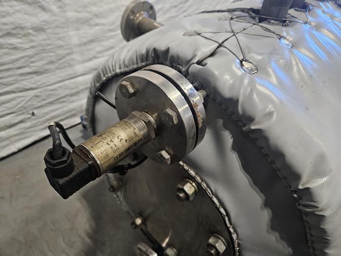 Used 350 Gallon Super Heavy Duty Stainless Steel Horizontal Holding Tank Rated at 300F to -20F @ 90 PSIG Built in 2010