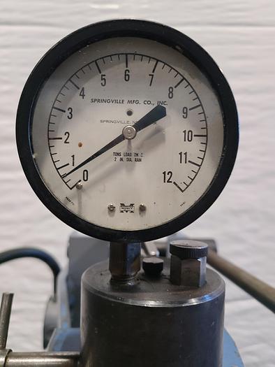 Used Springville 10 Ton Arbor Press Manual Hydraulic No Electric Needed