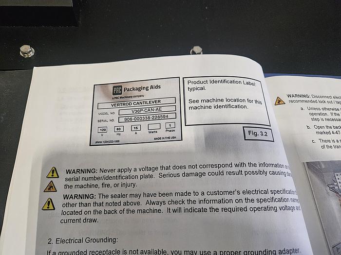 Used Vertrod PAC Machine MEDV36EP/P-CAN-AE-3/8_SP-230v