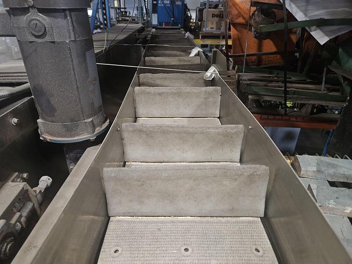 Used Stainless Steel Conveyors 10 Ft long x 10" wide 220v 3 Phase 