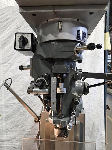 Used Clark Variable Speed Milling Machine DRO Power Feed Rotating Vise & Collets