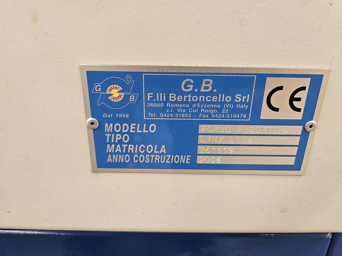 Used 2006 G.B. F.lli Bertoncello Srl. LINX 104 Four Strand Wire Annealing Furnace for continuous annealing of wires and metal strips