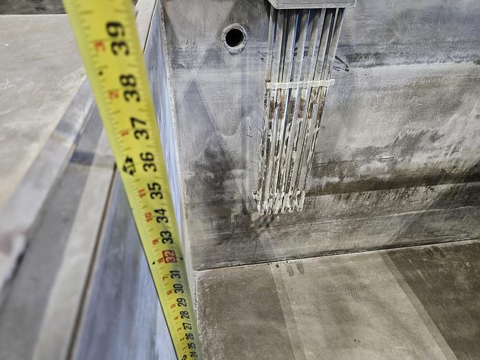 Used Stainless Steel Dipping / Holding Tank 8 Feet long x 36" wide x 36" deep two 4 foot chambers