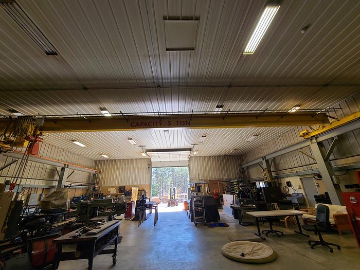 Used 5 Ton Gantry Crane with Electric Hoist. We have 2 Approximately 50 long each