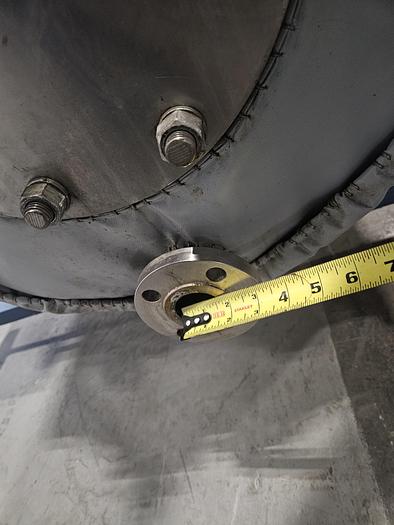 Used 350 Gallon Super Heavy Duty Stainless Steel Horizontal Holding Tank Rated at 300F to -20F @ 90 PSIG Built in 2010