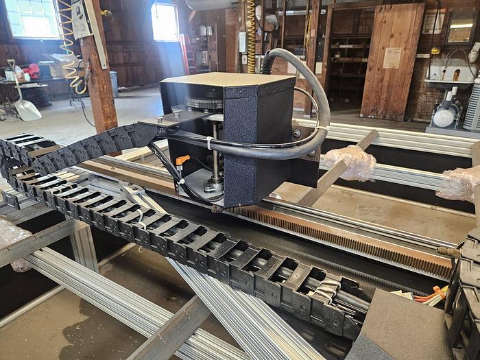 Used Micro Edge Retro System 5x10 Plasma Cutting Machine with Power Max 1650 G3 Series Fast Steel Cutting