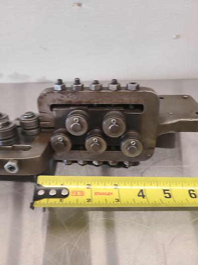 Used Wire Stock Straightener Multi Roll 90 degree transition 2 Plane Brass Steel Silver