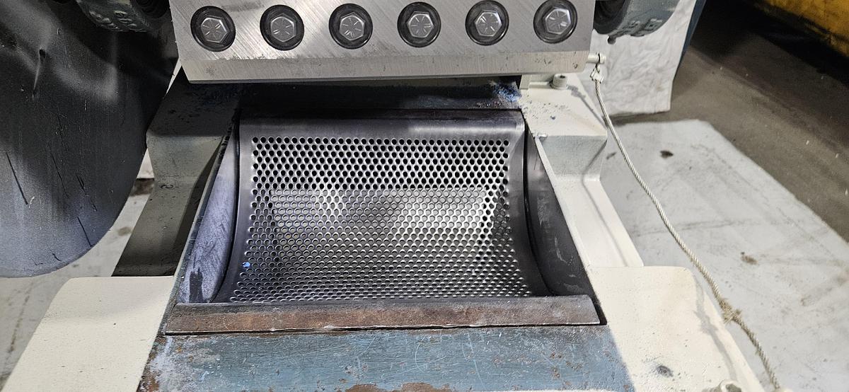 Used NELMOR G810LS LOW-SPEED PLASTIC GRANULATOR – 8" X 10" – 3 HP – GEARED LOW-SPEED DRIVE – 230V 3 PHASE – SHARP KNIVES – BIN DISCHARGE – HEAVY-DUTY