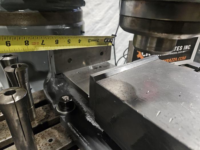 Used Bridgeport Mill 1 HP 36 inch Table DRO Power Feed Collets Chrome Ways 6 inch Vise