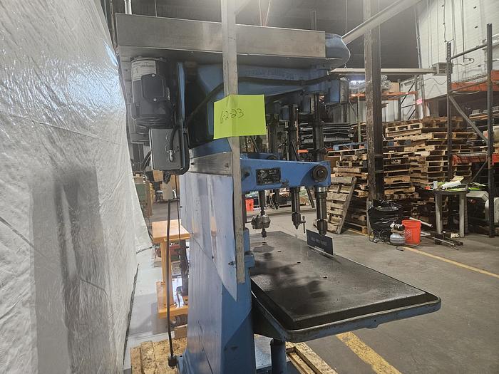Used Buffalo Forge Quad Drill Press with Emrick Tapping Head 220V 3 Phase Drilling Tapping Machine