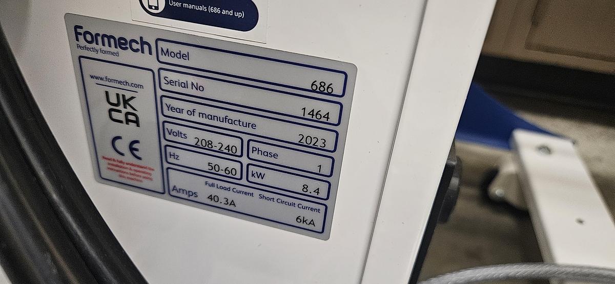 Used 2023 Formech 686 Vacuum Forming Machine – Never Used – Single Phase – Touchscreen Controls
