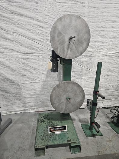 Used TWO Durant Motorized Braking Stock Reel Payoff with Coil Feed Sensors