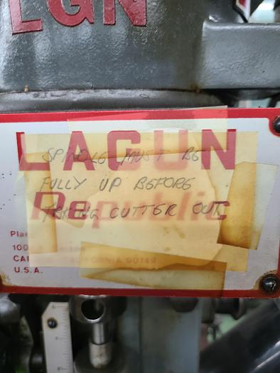 Used Lagun 2HP Milling Machine 42 inch with Accurite DRO Power Feed & Vise