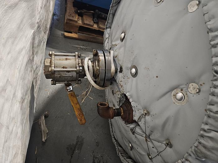 Used 175 Gallon Super Heavy Duty Stainless Steel Horizontal High Pressure Vessel Holding Tank Rated at 300F to -20F @ 90 PSIG Built in 2010