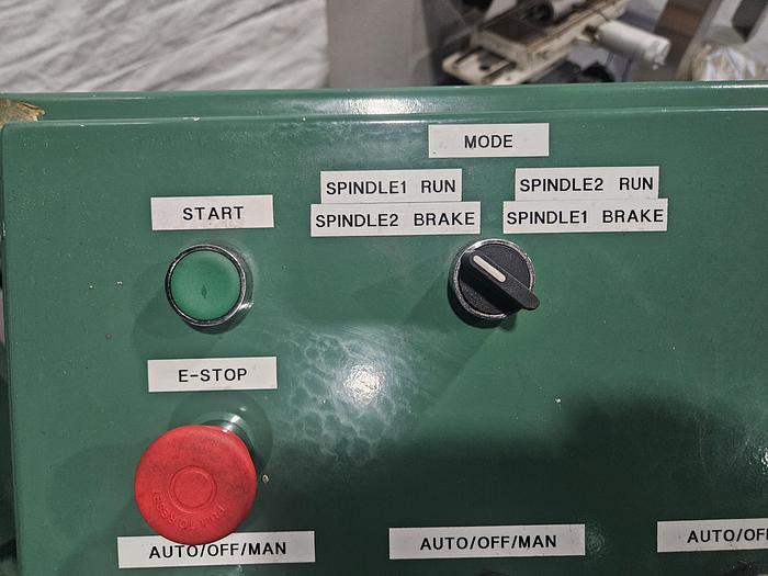 Used TWO Durant Motorized Braking Stock Reel Payoff with Coil Feed Sensors