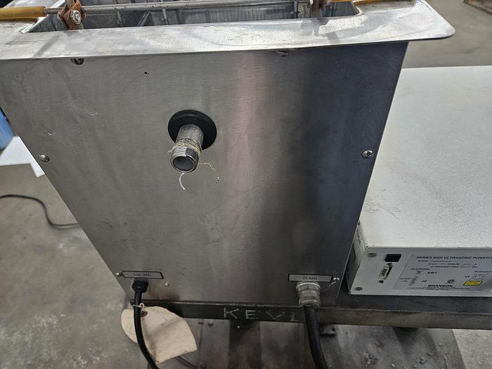 Used Branson Ultrasonic Cleaner 25 kHz Wash System with Heated SS Tank & Basket 5 Gallon Capacity