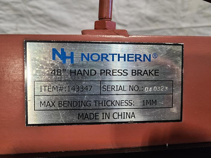 Used Northern 40 Inch Finger Brake Sheet Metal Bending 