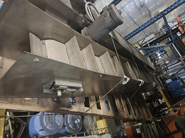 Used Stainless Steel Conveyors 10 Ft long x 10" wide 220v 3 Phase 