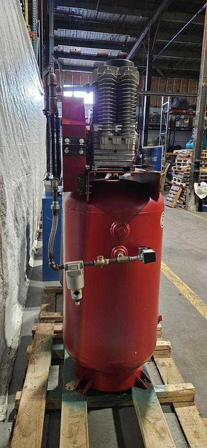 Used GENERAL AIR PRODUCTS NCP-2200D-4B AIR COMPRESSOR PACKAGE – 7.5 HP – 60 GALLON TANK – 200 PSI – AFTERCOOLER EQUIPPED