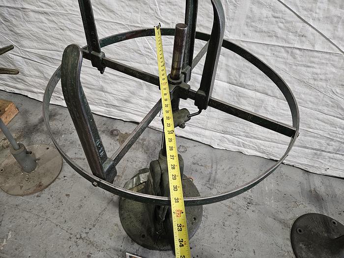 Used Littell 32 Inch Reel Payoff for feeding metal stock to power punch press