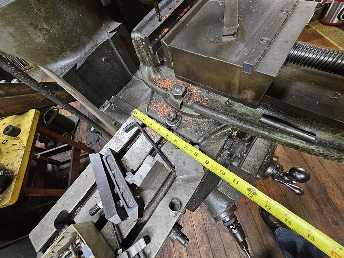 Used Bridgeport Variable Speed Milling Machine 42 Table Vise & Power Feed