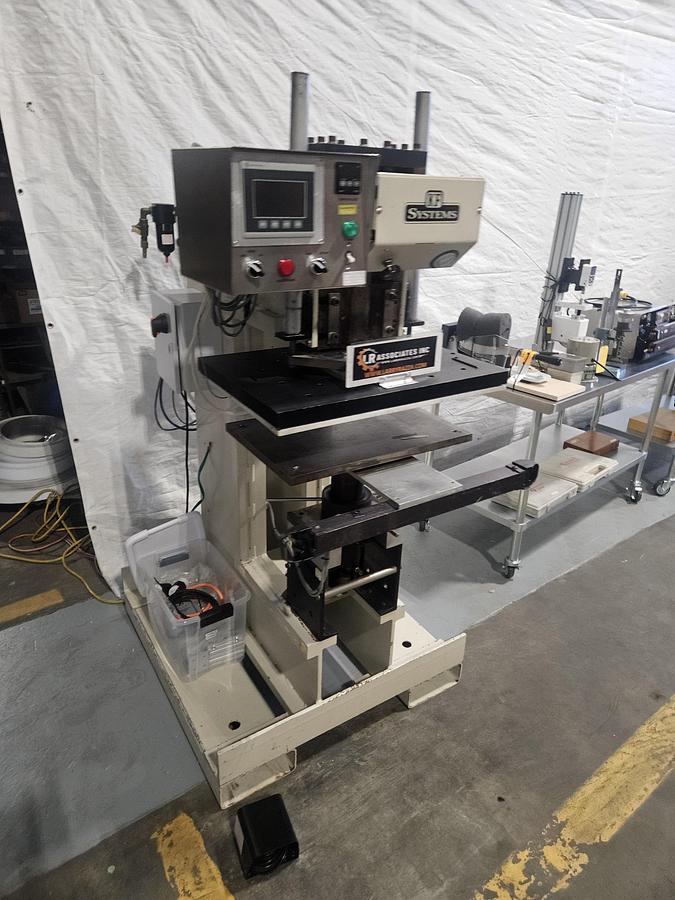 Used KF8500W LINEAR WEDGE AIR-OPERATED HOT STAMPING MACHINE PRESS... TESTED & RUNNING EXCELLENT 220V 1 Phase 