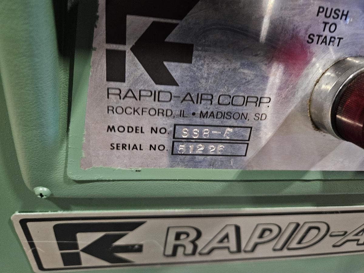 Used RAPID-AIR SS8-A POWERED STOCK STRAIGHTENER – 8" WIDTH CAPACITY – VARIABLE SPEED – ELECTRONIC LOOP CONTROL – 220V / 3 PHASE