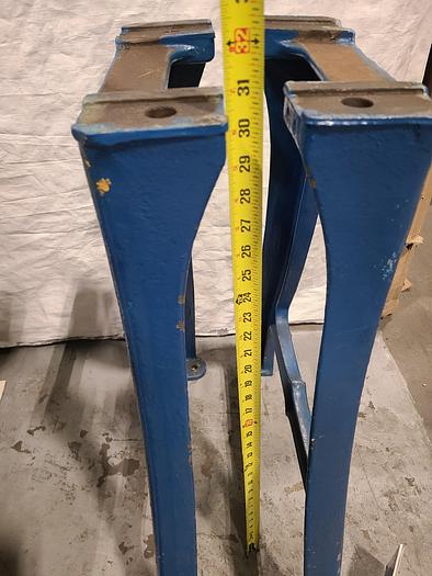 Used Cast Iron Vintage Steel Legs Steam Punk original 1940 Era Made in the USA 2 in a set