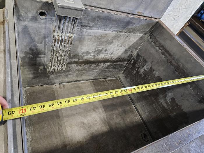 Used Stainless Steel Dipping / Holding Tank 8 Feet long x 36" wide x 36" deep two 4 foot chambers