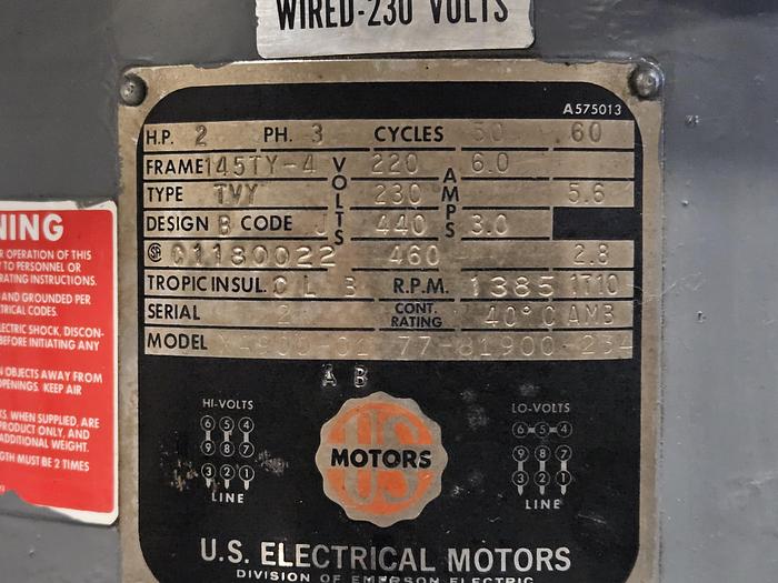 Used 2 HP Vari-Speed Bridgeport Milling Machine with Mitutoyo DRO Power Feed 230V 3 Phase