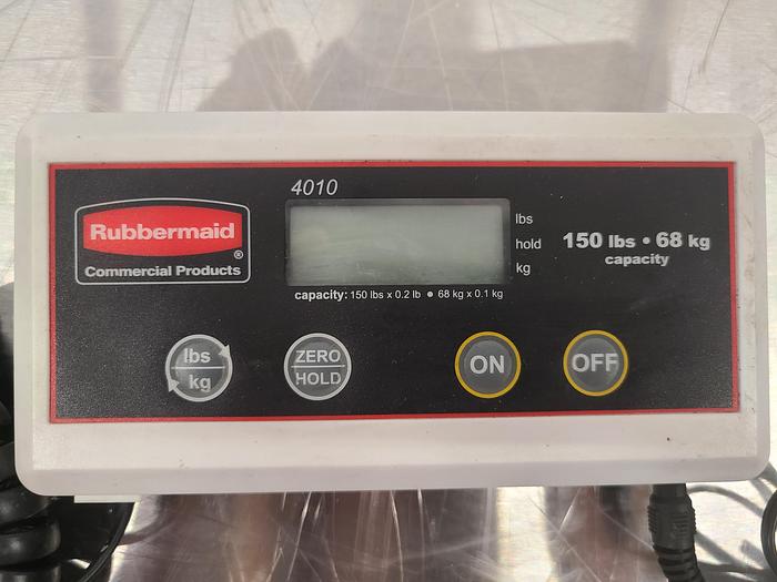 Used Rubbermaid 150 Lb Digital Scale 110V 12 Inch Platform 