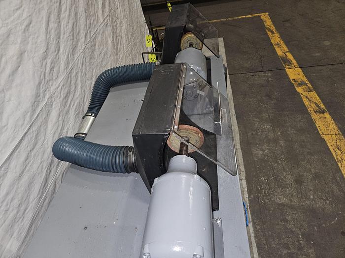 Used Buffing Polishing Machine Double Baldor Motors with Hoods & Bench 220V 3 Phase
