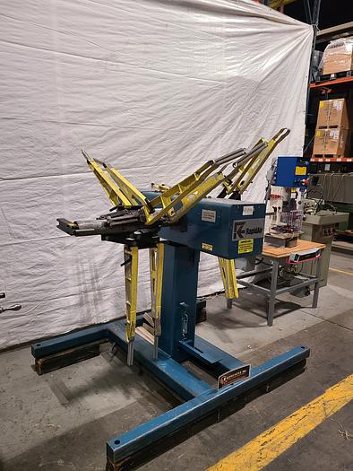 Used RapidAir  Dual 1500 Lb Material Coil 72 Inch Payoff Decoiler Stock Feed Adjustable Clutch & Coil Diameter