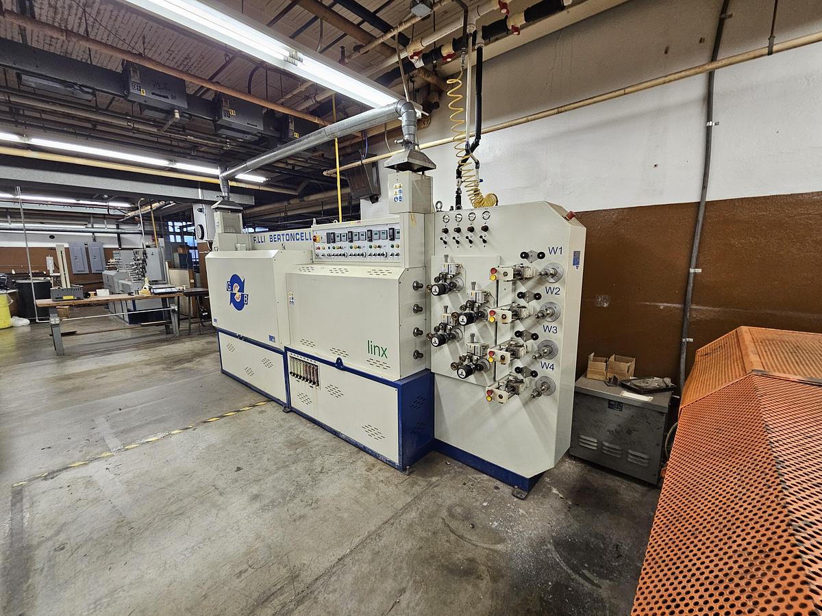 Used 2006 G.B. F.lli Bertoncello Srl. LINX 104 Four Strand Wire Annealing Furnace for continuous annealing of wires and metal strips