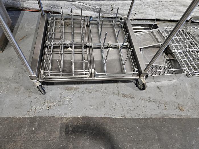 Used Stainless Steel Industrial Dishwasher Racks that fits AMSCO 400