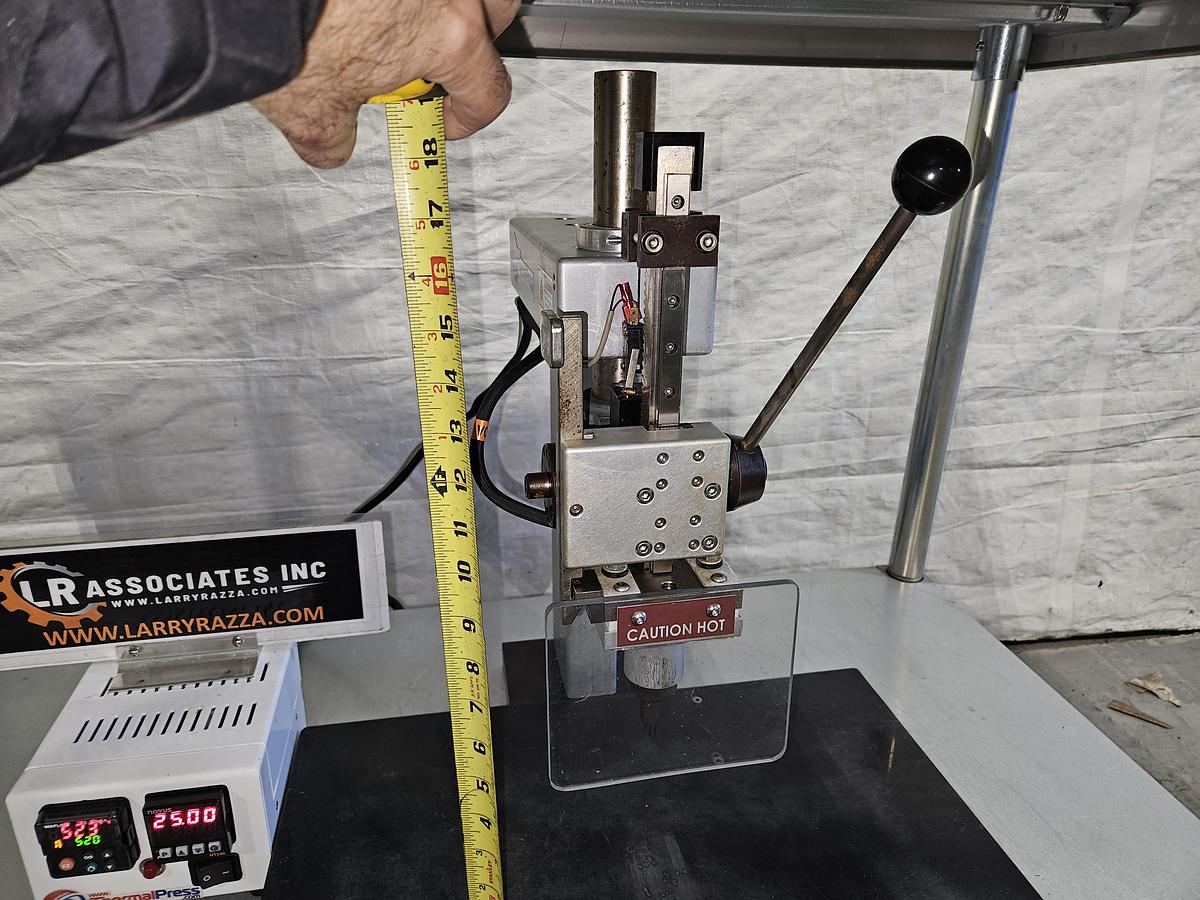 Used THERMALPRESS MANUALPRESS BENCH-TOP HEAT SEALING / HOT STAMPING PRESS – DIGITAL CONTROLS – STAINLESS – EXCELLENT CONDITION