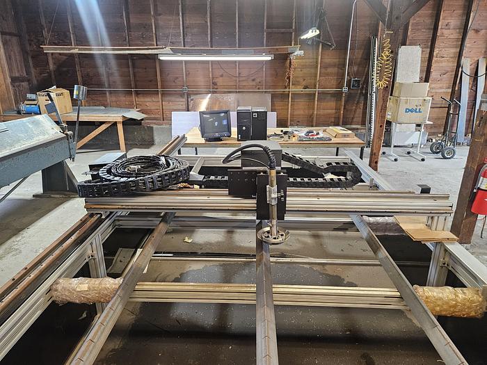 Used Micro Edge Retro System 5x10 Plasma Cutting Machine with Power Max 1650 G3 Series Fast Steel Cutting