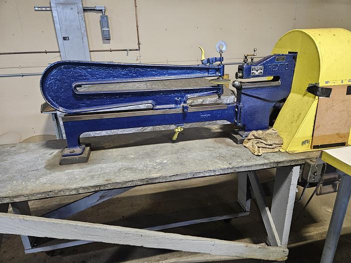 Used Pexto Model 299B Motorized Ring & Circle Cutter sheet metal shear 20 GA x 42" 110V