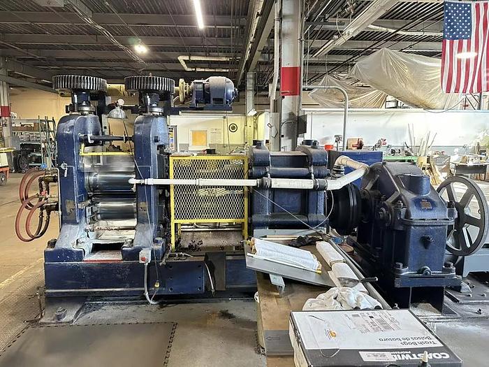 Used Waterbury Farrel 12 x 20 Roll Mill 2 HI Rolling Metal Stock Precision Thickness Silver Brass Steel