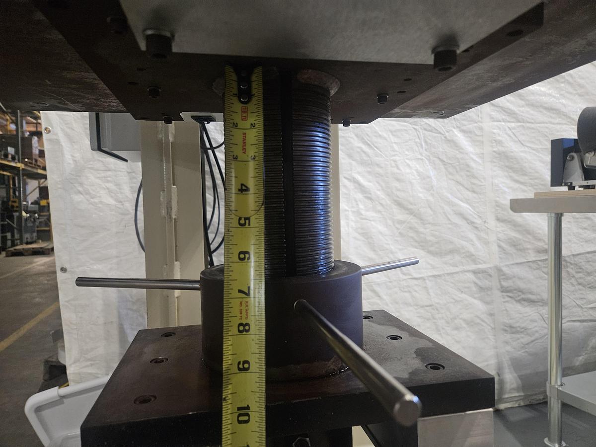 Used KF8500W LINEAR WEDGE AIR-OPERATED HOT STAMPING MACHINE PRESS... TESTED & RUNNING EXCELLENT 220V 1 Phase 