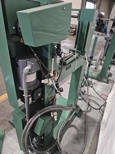 Used TWO Durant Motorized Braking Stock Reel Payoff with Coil Feed Sensors