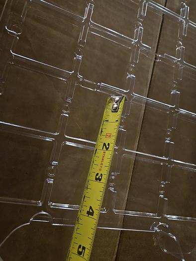 Used Vacuum Formed Trays Clear Plastic 20 Cavity 9 1/2" x 13"  (2" x 2" size per cavity) 31,000 Trays
